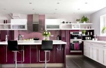 кухня фиолетового цвета фото